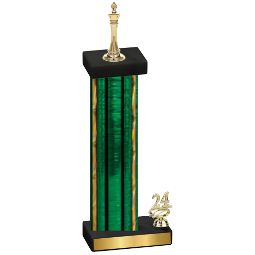 Accented Single Green Glacier Year Chess Trophy