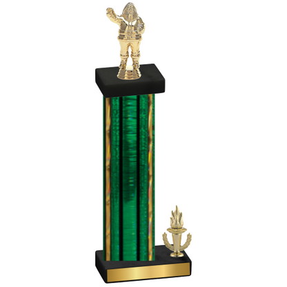 Accented Single Green Glacier Victory Holiday Trophy