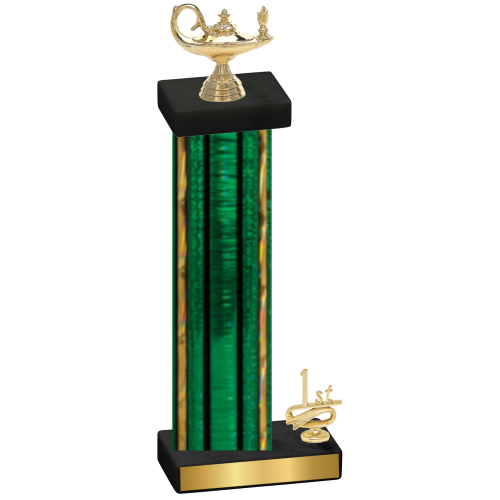 Accented Single Green Glacier First Place Academics Trophy