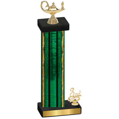 Accented Single Green Glacier Third Place Academics Trophy