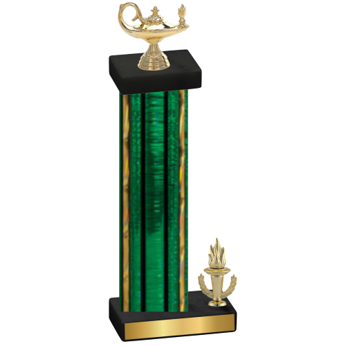 Accented Single Green Glacier Victory Academics Trophy