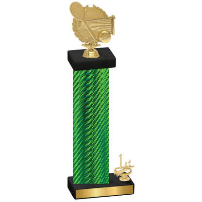 Accented Single Green Carbon Fiber First Place Tennis Trophy