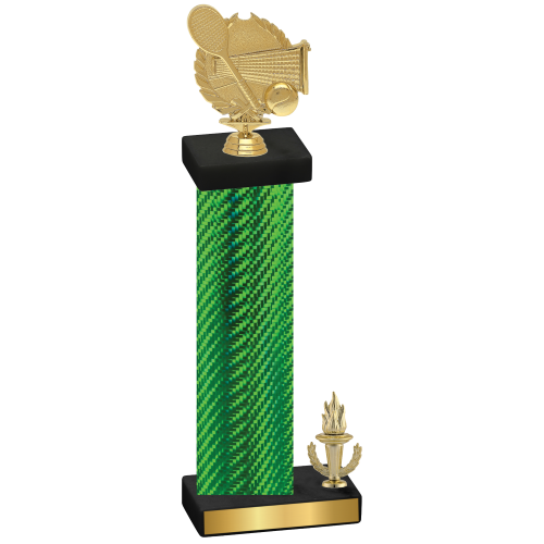 Accented Single Green Carbon Fiber Victory Tennis Trophy