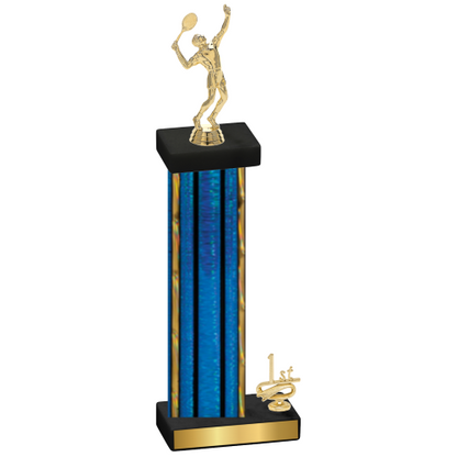 Accented Single Blue Glacier First Place Tennis Trophy