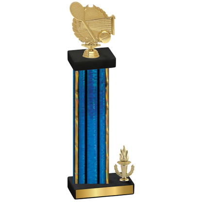 Accented Single Blue Glacier Victory Tennis Trophy