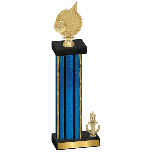 Accented Single Blue Glacier Victory Volleyball Trophy