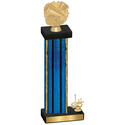 Accented Single Blue Glacier First Place Cheerleading Trophy