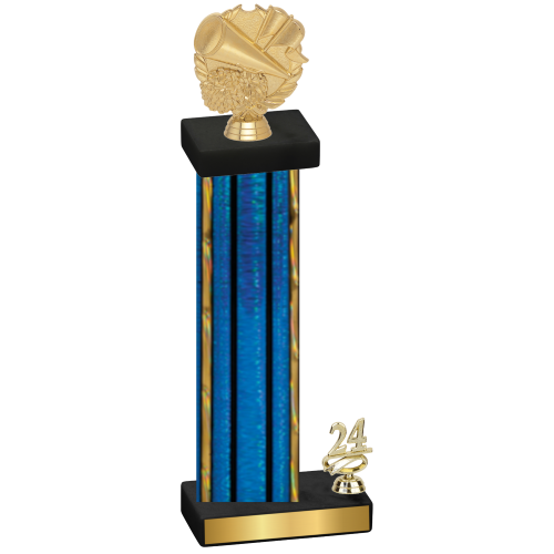 Accented Single Blue Glacier Year Cheerleading Trophy