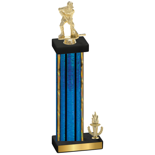 Accented Single Blue Glacier Victory Hockey Trophy