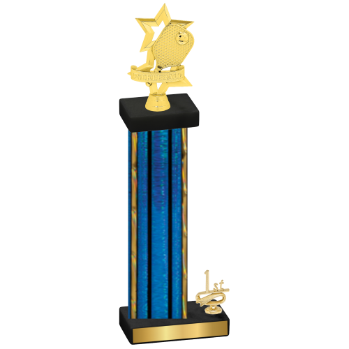 Accented Single Blue Glacier First Place Pickleball Trophy