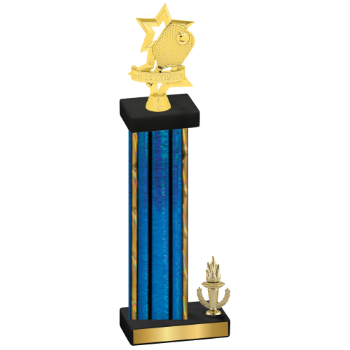 Accented Single Blue Glacier Victory Pickleball Trophy