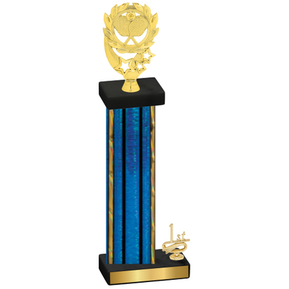 Accented Single Blue Glacier First Place Pickleball Trophy