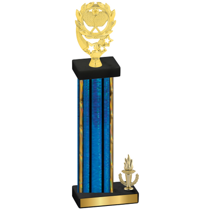 Accented Single Blue Glacier Victory Pickleball Trophy