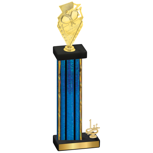 Accented Single Blue Glacier First Place Pickleball Trophy