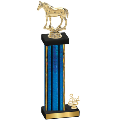 Accented Single Blue Glacier Third Place Horses Trophy