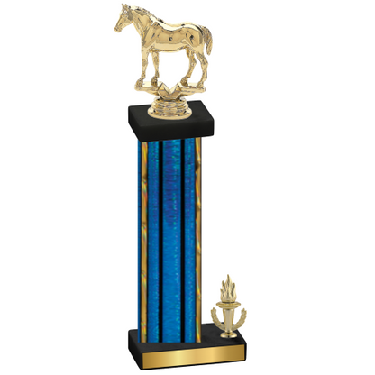 Accented Single Blue Glacier Victory Horses Trophy