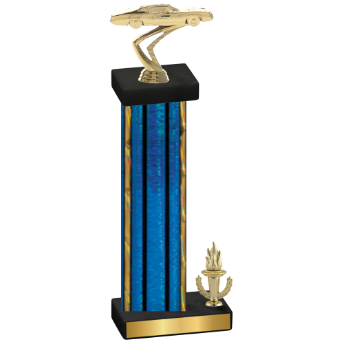 Accented Single Blue Glacier Victory Cars Trophy