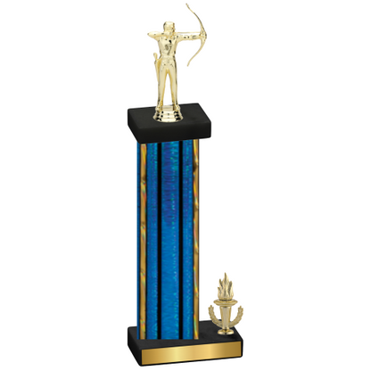 Accented Single Blue Glacier Victory Archery Trophy