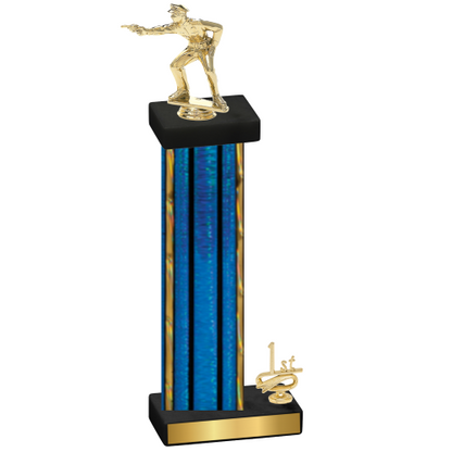 Accented Single Blue Glacier First Place Shooter Trophy