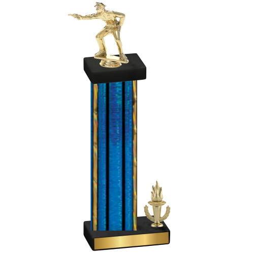 Accented Single Blue Glacier Victory Shooter Trophy