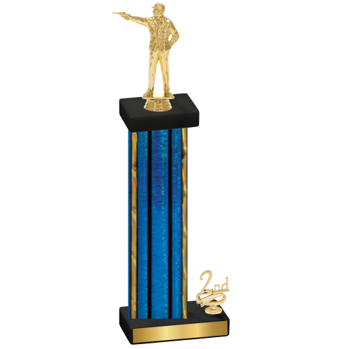 Accented Single Blue Glacier Second Place Shooter Trophy