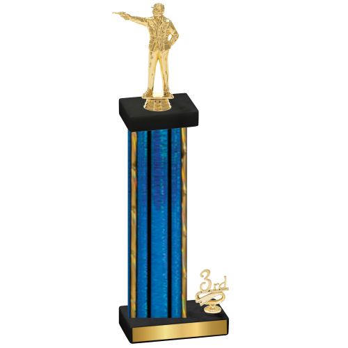 Accented Single Blue Glacier Third Place Shooter Trophy