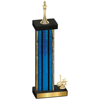 Accented Single Blue Glacier First Place Chess Trophy