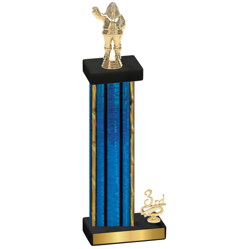 Accented Single Blue Glacier Third Place Holiday Trophy