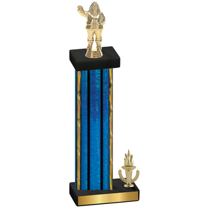 Accented Single Blue Glacier Victory Holiday Trophy