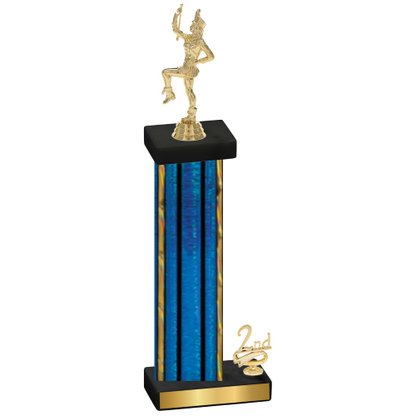 Accented Single Blue Glacier Second Place Majorette Trophy