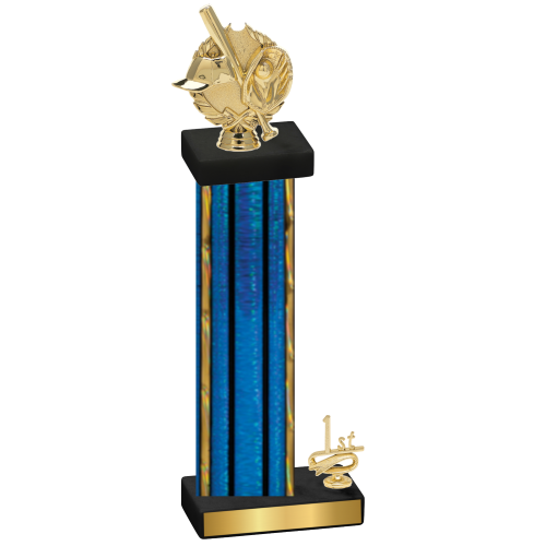 Accented Single Blue Glacier First Place Baseball Trophy