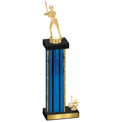 Accented Single Blue Glacier First Place Softball Trophy