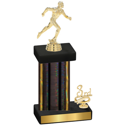 Accented Single Black Glacier Third Place Running Trophy