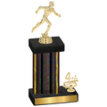 Accented Single Black Glacier Fourth Place Running Trophy