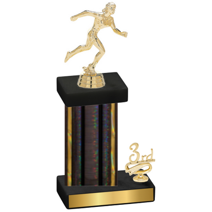 Accented Single Black Glacier Third Place Running Trophy