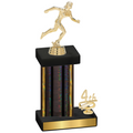 Accented Single Black Glacier Fourth Place Running Trophy