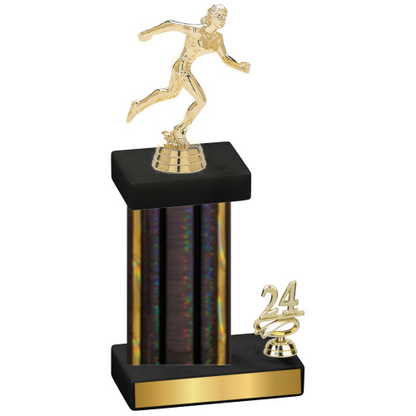 Accented Single Black Glacier Year Running Trophy