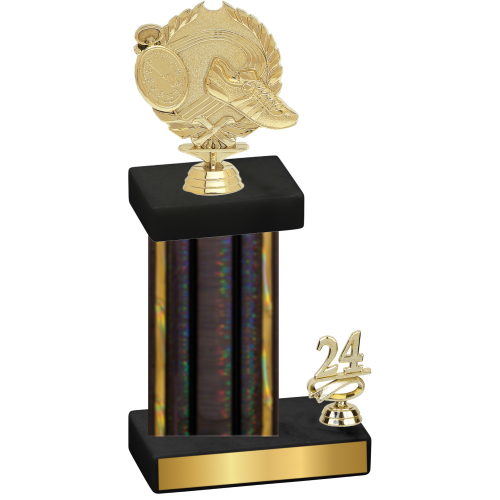 Accented Single Black Glacier Year Running Trophy