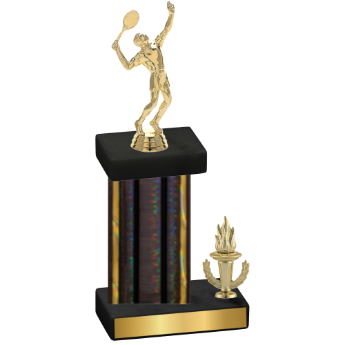 Accented Single Black Glacier Victory Tennis Trophy