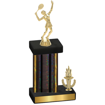 Accented Single Black Glacier Victory Tennis Trophy