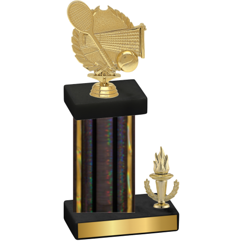 Accented Single Black Glacier Victory Tennis Trophy