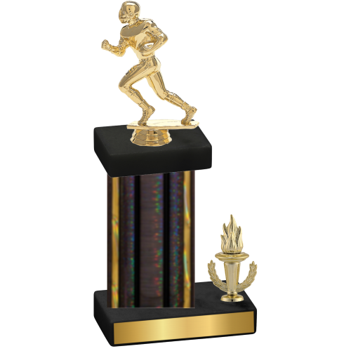 Accented Single Black Glacier Victory Football Trophy