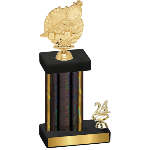 Accented Single Black Glacier Year Swimming Trophy