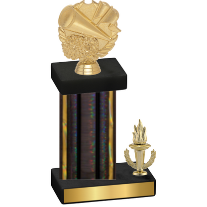 Accented Single Black Glacier Victory Cheerleading Trophy