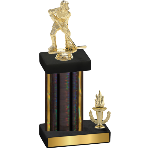 Accented Single Black Glacier Victory Hockey Trophy