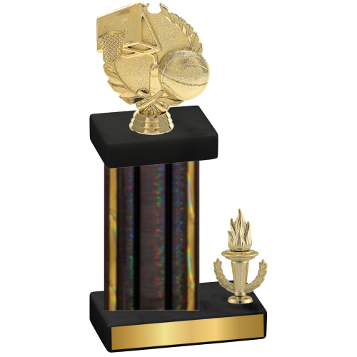 Accented Single Black Glacier Victory Basketball Trophy