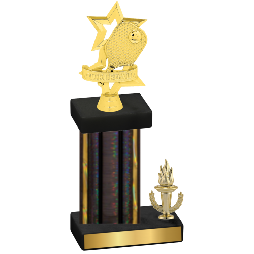 Accented Single Black Glacier Victory Pickleball Trophy