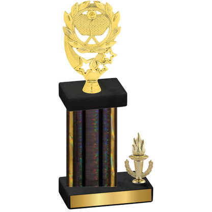 Accented Single Black Glacier Victory Pickleball Trophy