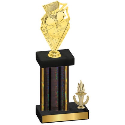 Accented Single Black Glacier Victory Pickleball Trophy