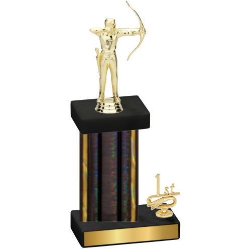 Accented Single Black Glacier First Place Archery Trophy